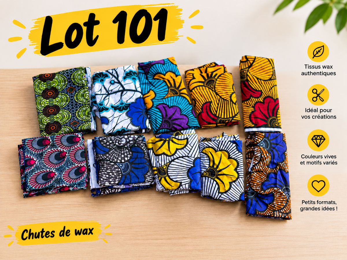 Lot de chutes de tissu wax - 101