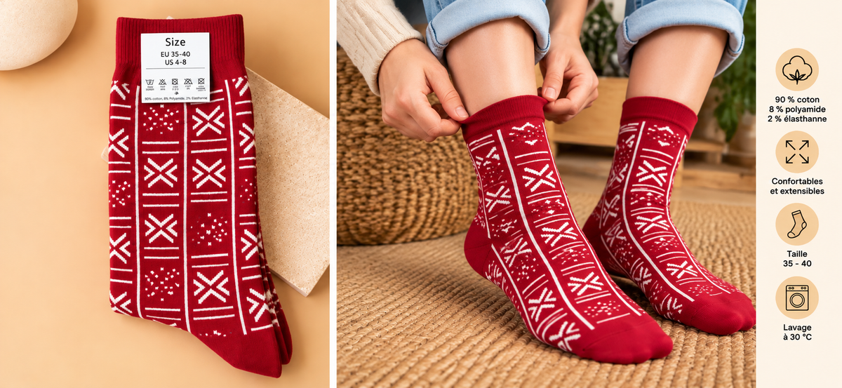 Chaussettes aux motifs africains